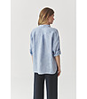 Светлосиня дамска ленена риза MANDRAGIA 4-1 снимка