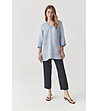 Светлосиня ленена туника Kleara-4 снимка