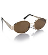 Златисти овални дамски слънчеви очила с кафяви лещи ARIA-2 снимка
