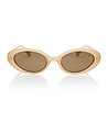 Овални дамски поляризирани слънчеви очила в цвят шампанско CHIC-1 снимка