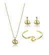 Комплект от колие, обеци и гривна в златисто Mariner-1 снимка