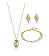 Комплект бижута от 3 части в златисто Water-1 снимка