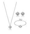 Сребрист комплект от колие, гривна и обеци CoralCove-1 снимка