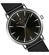 Комплект от часовник и гривна в черно Vernier-2 снимка