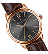 Комплект от часовник и гривна в кафяво с кожени каишки Geneva -2 снимка