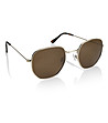 Слънчеви очила със златиста метална рамка и кафяви лещи GALAVANT-3 снимка