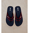 Мъжки джапанки в тъмносиньо и червено-2 снимка