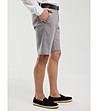 Светлосиви мъжки къси панталони ROSSIN-1 снимка