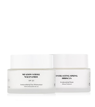 Комплект от овлажняващ крем и маска за лице снимка