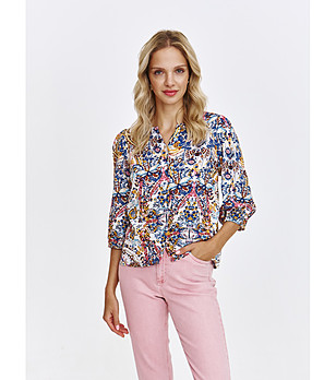 Дамска многоцветна блуза снимка