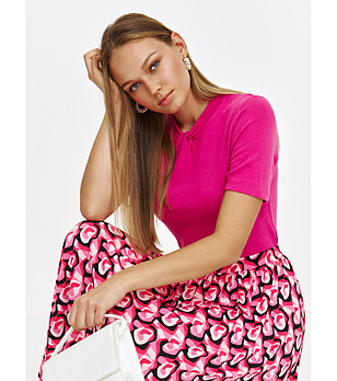 Дамска цикламена блуза снимка