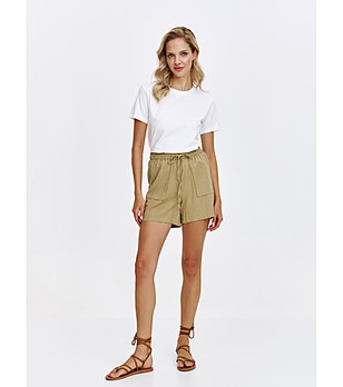 Памучна бяла дамска тениска снимка