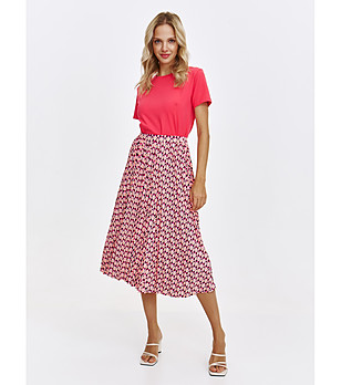 Памучна дамска тениска в розов нюанс снимка