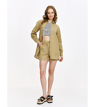 Дамска риза в цвят маслина снимка