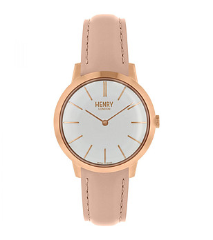 Дамски часовник в розовозлатисто и цвят пудра снимка