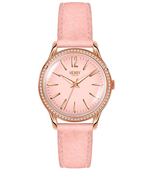 Дамски часовник в златисто и розово снимка