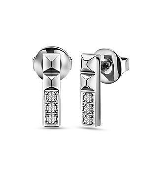 Дамски обеци в сребристо снимка