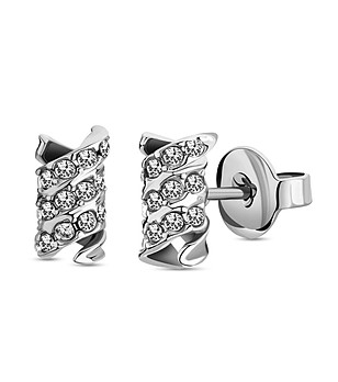 Дамски обеци в сребристо снимка