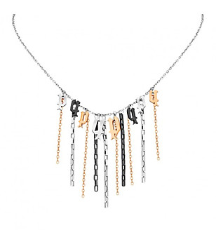 Дамско многоцветно колие от неръждаема стомана снимка