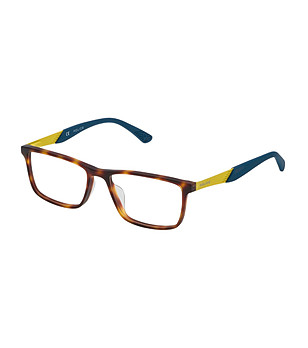 Мъжки рамки за очила Police в кафяво с контрастни детайли снимка