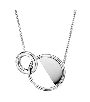 Сребристо дамско колие снимка