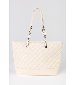 Дамска чанта в цвят крем Mirela снимка