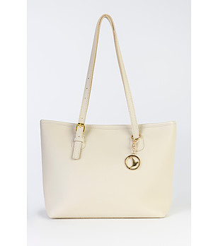 Дамска чанта в цвят крем Karina снимка