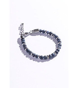 Сребриста дамска гривна с ахат снимка