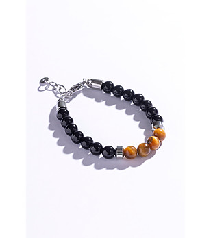 Дамска сребриста гривна с тигрово око снимка