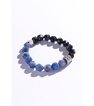 Дамска гривна с фасетиран син авантюрин снимка