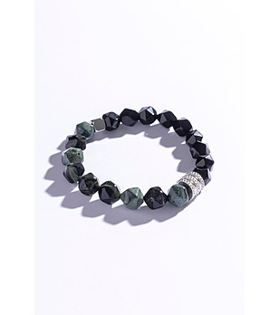 Дамска гривна със зелен яспис снимка