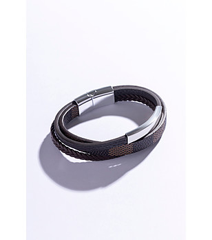 Efektna unisex гривна с метални елементи снимка