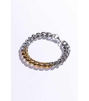 Unisex гривна в сребристо и златисто снимка