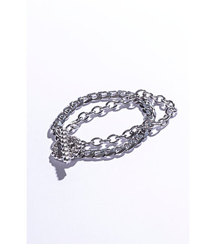 Srebrista unisex гривна снимка