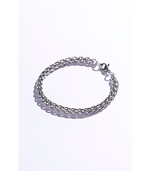 Сребриста унисекс гривна снимка