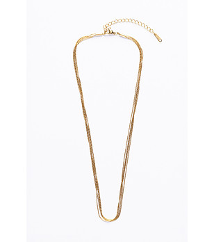 Дамско позлатено колие с верижки Paislee снимка