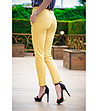Дамски панталон в жълто с памук-3 снимка