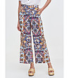 Дамски панталон с многоцветен принт-3 снимка