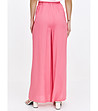 Розов дамски широк панталон-3 снимка