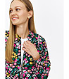 Многоцветно дамско яке с флорален принт-2 снимка