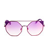 Дамски слънчеви  очила в лилаво и розово с нестандартен дизайн-1 снимка