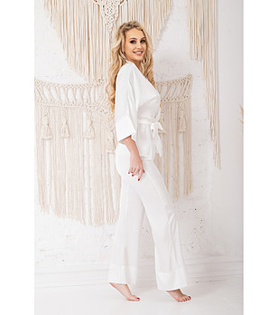 Дамски сатенен сет в екрю Perai снимка