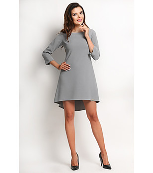 Сива асиметрична рокля Lorain снимка