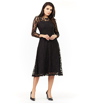 Черна дантелена рокля Harriet снимка