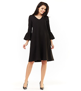 Рокля в черно с памук Issy снимка