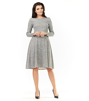 Меланжирана рокля в сиво Immie снимка