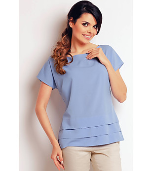 Дамска блуза в светлосиньо Alita снимка