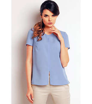 Синя дамска блуза Caryn снимка