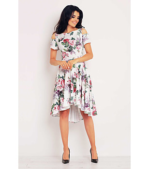 Рокля с многоцветен флорален принт снимка