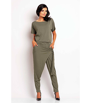 Дамски гащеризон в цвят каки Daneta снимка